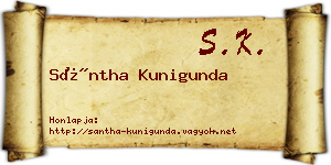 Sántha Kunigunda névjegykártya